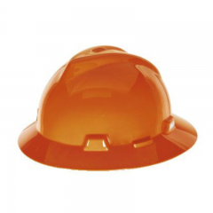 454734-HELM MSA FULLBRIM ORANGE COLOUR C/W STAZ-ON